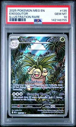 2025 POKEMON MEG EN-MEGA EVOLUTION ILLUSTRATION RARE #135 EXEGGUTOR PSA 10 - Image 1
