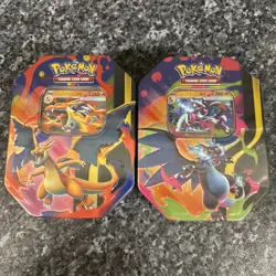 Pokemon TCG - NEW Mega Charizard X and Y Tins! - Pair - Image 1