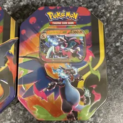 Pokemon TCG - NEW Mega Charizard X and Y Tins! - Pair - Image 3