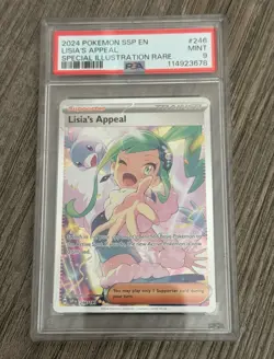 2024 POKEMON SURGING SPARKS 246/191 LISIA'S APPEAL SPECIAL ILL. RARE PSA 9 MINT - Image 1