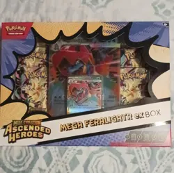 Pokemon Ascended Heroes Mega Evolution ex Box Set Meganium Feraligatr Emboar - Image 3