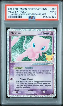 2021 POKEMON CELEBRATIONS CLASSIC COLLECTION #88 MEW EX-HOLO PSA 9 - Image 1