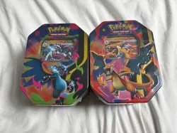 Pokemon TCG: Mega Charizard X ex & Y ex Tins Bundle - Brand New and Sealed - Image 1