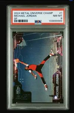 2024 Skybox Metal Universe - Image Variation Michael Jordan #1 SSP PSA 8 - Image 1