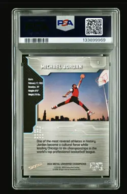 2024 Skybox Metal Universe - Image Variation Michael Jordan #1 SSP PSA 8 - Image 2