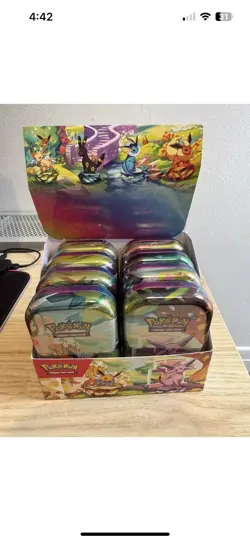 pokemon scarlet & violet prismatic evolutions mini tin display sealed box (8) - Image 3