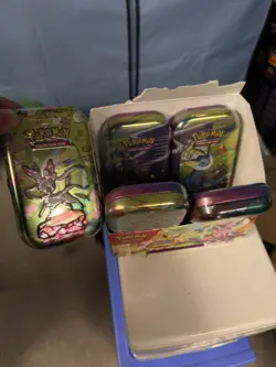 5x Pokemon TCG Prismatic Evolutions Mini Tin Display - Sealed Tins - Image 2