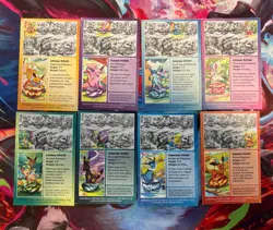 Pokemon Prismatic Evolutions Mini Tin Art Cards Full Set Display (8 Cards) - Image 2