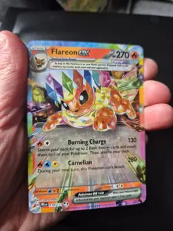 Pokemon TCG Prismatic Evolutions Flareon EX Double Rare Holo Card 014/131 - Image 3