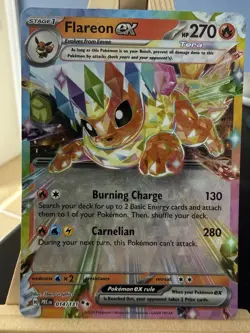 Pokemon TCG Flareon EX Prismatic Evolutions Card 014/131 Pack Fresh - Image 1