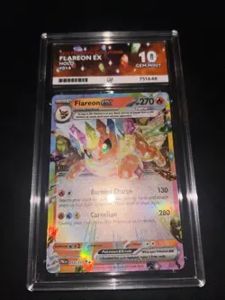 Pokemon TCG Prismatic Evolutions Flareon EX Holo Card 014/131 Ace Grading 10 - Image 1