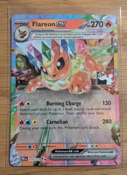 Pokemon TCG Flareon Ex Play! Prize Pack Series 7 PRE STAMPED 014/131 - Image 1