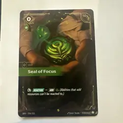 Seal of Focus (Overnumbered) 226/221 Riftbound Spiritforged English - Image 1