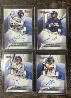 2025 Bowman’s Best - DODGERS - Best Of 2025 (4) AUTO LOT! Ko Hope Sirota Elkins - Image 1