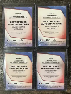 2025 Bowman’s Best - DODGERS - Best Of 2025 (4) AUTO LOT! Ko Hope Sirota Elkins - Image 2
