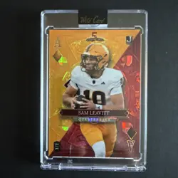 Sam Leavitt 2024 Wild Card 5 Card Draw Stacked Deck 1/1 Color Match ASU QB - Image 1
