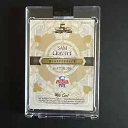 Sam Leavitt 2024 Wild Card 5 Card Draw Stacked Deck 1/1 Color Match ASU QB - Image 2