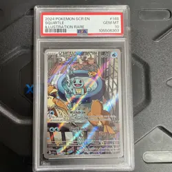 Pokemon TCG Squirtle Stellar Crown Illustration Rare Card 148/142 PSA 10 - Image 1