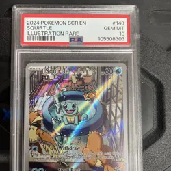 Pokemon TCG Squirtle Stellar Crown Illustration Rare Card 148/142 PSA 10 - Image 5