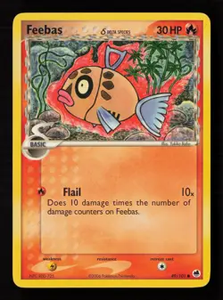 Feebas (Delta Species) 49/101 Dragon Frontiers Pokemon Card -A4 - Image 1