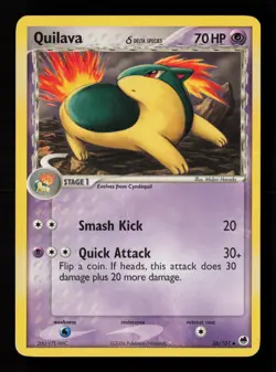 Quilava (Delta Species) 36/101 Dragon Frontiers Pokemon Card -A5 - Image 1