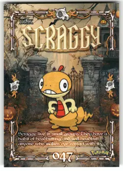 Scraggy #47- Cracked Ice Holo - Prisma Trick or Treat Cards - Pokemon - Image 1
