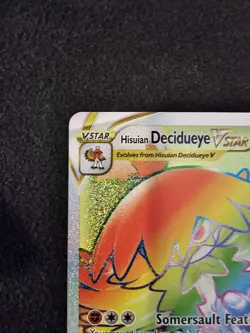 Hisuian Decidueye VSTAR 195/189 Secret Rainbow Rare Pokemon Card NM - Pack Fresh - Image 2