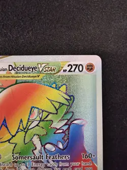 Hisuian Decidueye VSTAR 195/189 Secret Rainbow Rare Pokemon Card NM - Pack Fresh - Image 3
