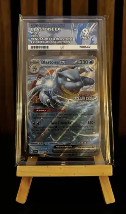 Pokemon Tcg Blastoise EX 030/142 - Stellar Crown - Stamped - ACE 9, ace label. - Image 1