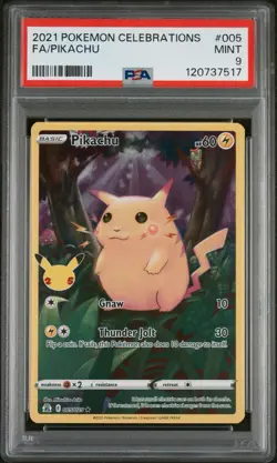 Pokemon TCG Pikachu 005/025 Celebrations Holo PSA 9 Mint - Image 1