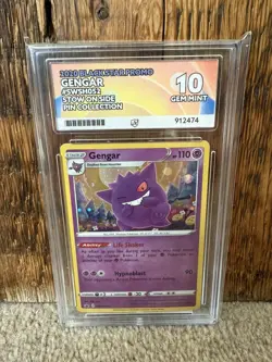 Pokemon Gengar Black Star Promo Pin Collection TCG SWSH052 ACE 10 - Image 3