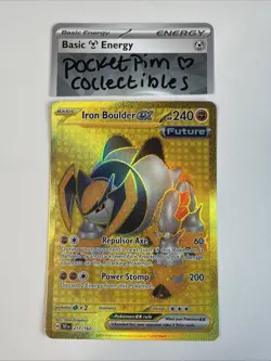 Pokemon Iron Boulder ex 217/162 Sv05: Temporal Forces Holo - Image 1