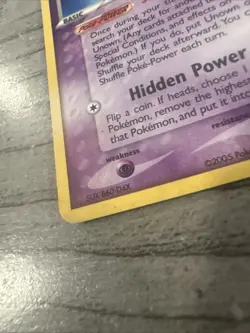 Pokemon Unown (D) D/28 Unseen Forces Holo Rare Basic 60 LP 2005(crease) S/PICS - Image 2