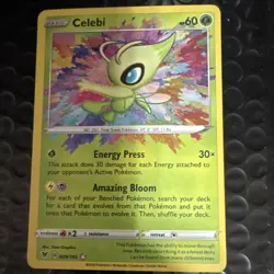Pokemon Celebi Swsh04: Vivid Voltage Amazing Rare Holo 009/185 Basic HP60 - Image 1