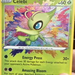 Pokemon Celebi Swsh04: Vivid Voltage Amazing Rare Holo 009/185 Basic HP60 - Image 2