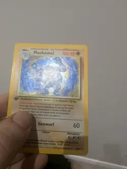 Pokemon TCG Machomei (Machamp) First Edition 8/102 Holo Base Set– Deutsch – LP - Image 3