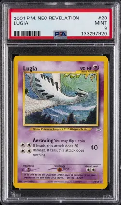 2001 POKEMON NEO REVELATION #20 LUGIA PSA 9 - Image 1
