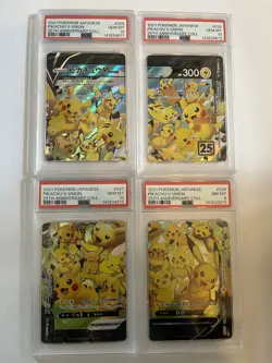 2021 POKEMON JAPANESE 25TH PIKACHU V-UNION PSA 10 10 10 8 - Image 1