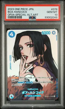 2023 ONE PIECE JAPANESE OP04-KINGDOMS OF INTRIGUE #078 BOA HANCOCK PSA 10 - Image 1