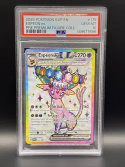 2025 POKEMON SVP EN-SV BLACK STAR PROMO #175 ESPEON EX PSA 10 - Image 1