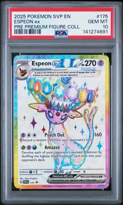 2025 POKEMON SVP EN-SV BLACK STAR PROMO #175 ESPEON EX PSA 10 - Image 1
