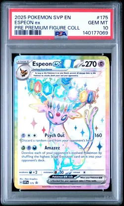 2025 POKEMON SVP EN-SV BLACK STAR PROMO #175 ESPEON EX PSA 10 - Image 1