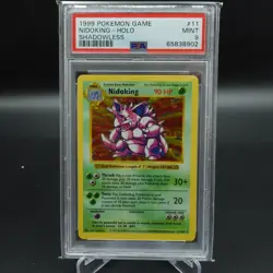 PSA 9 MINT POKEMON CARD WOTC 1999 NIDOKING BASE SET SHADOWLESS CARD 11/102 - Image 1