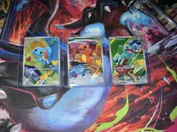 First Partner Kanto Starters Bulbasaur, Charmander, Squirtle Pokemon 3 Card Set - Image 1