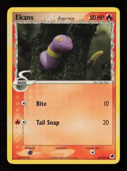 Ekans (Delta Species) 47/101 Dragon Frontiers Pokemon Card -B4 - Image 1