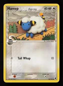 Mareep (Delta Species) 54/101 Dragon Frontiers Pokemon Card -A6 - Image 1