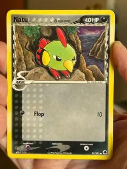 POKEMON NATU 55/101 COMMON EX DRAGON FRONTIERS LP CARD - Image 1