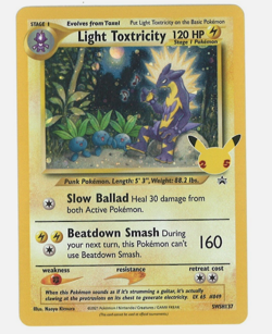 Light Toxtricity 2021 Celebrations Black Star Promo SWSH137 Pokemon Card - Image 1