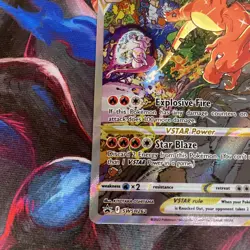 Pokemon Charizard VSTAR SWSH262 Full Art Black Star Promo Holo Card NM Condition - Image 5