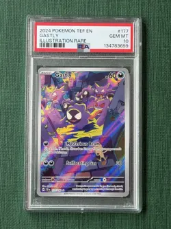 PSA 10 Gastly 177/162 Illustration Rare Temporal Forces 2024 Pokemon GEM MINT - Image 1